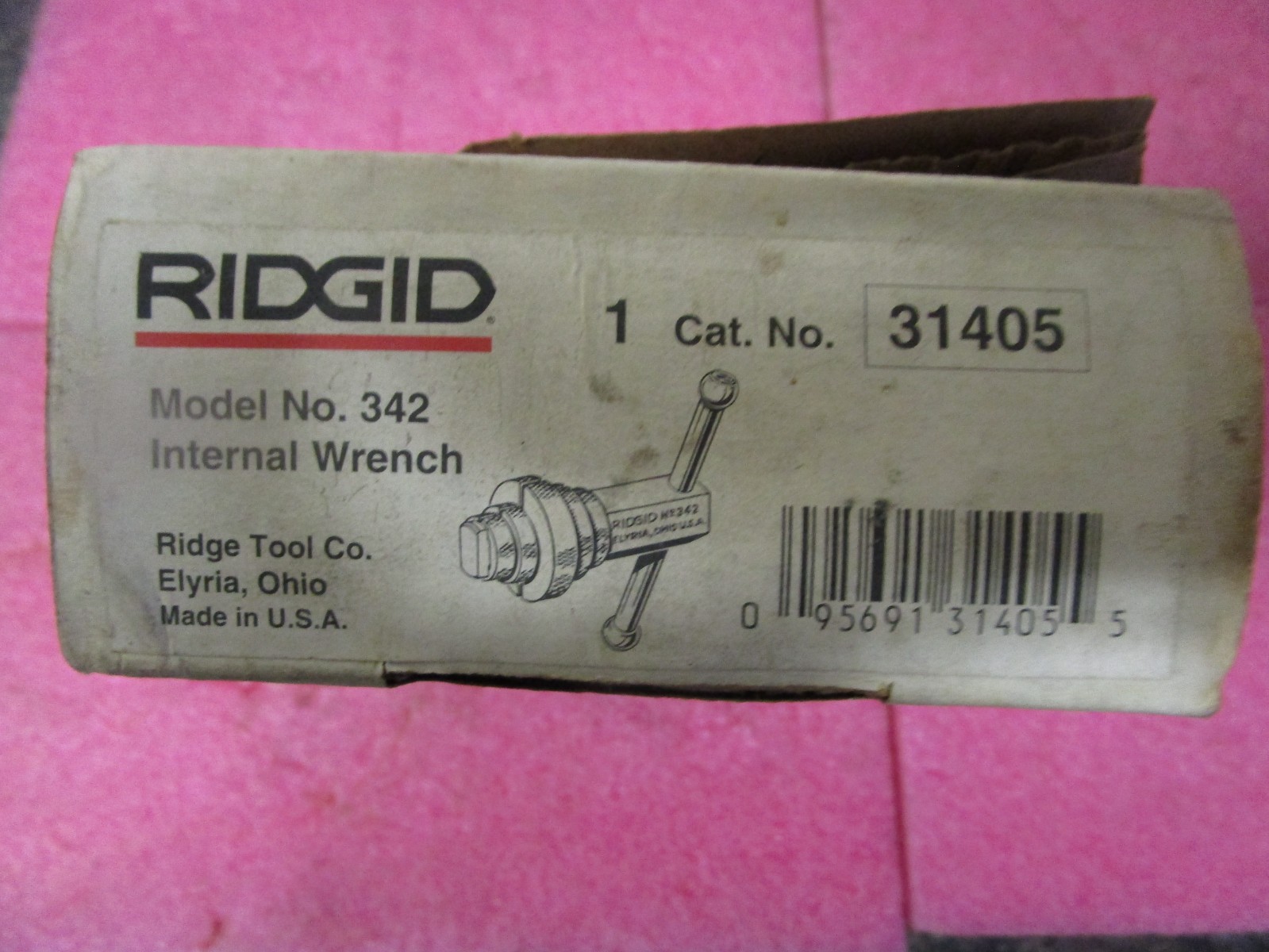 Ridgid 31405 342 Internal Wrench 4 1/2", 1" - 2" Pipe Capacity, 15/8 lbs