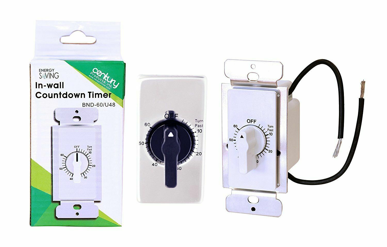 BN-LINK Heavy Duty 60-Minute In-Wall Spring Loaded Countdown Timer, Mechanical
