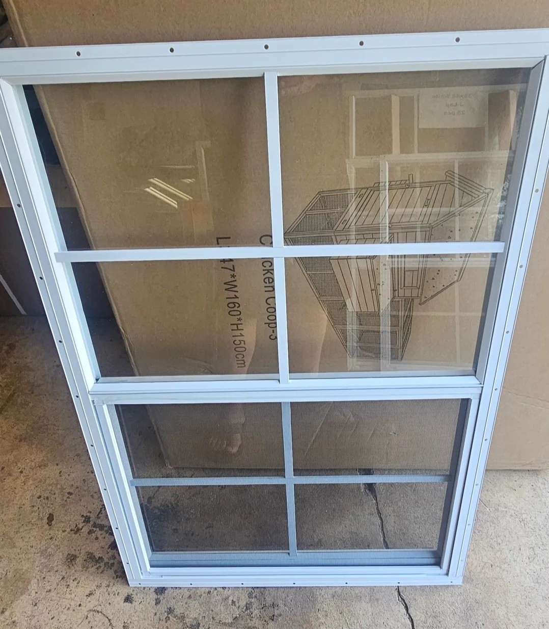 24x36" (2 Pack) Single-pane Aluminum Shed Windows White Durable screws included