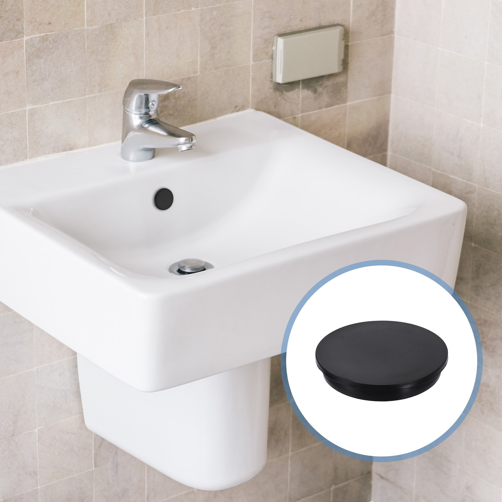 Silicone Hole Plugs, Round Rubber Stopper for 105mm/4.13" Hole, Black