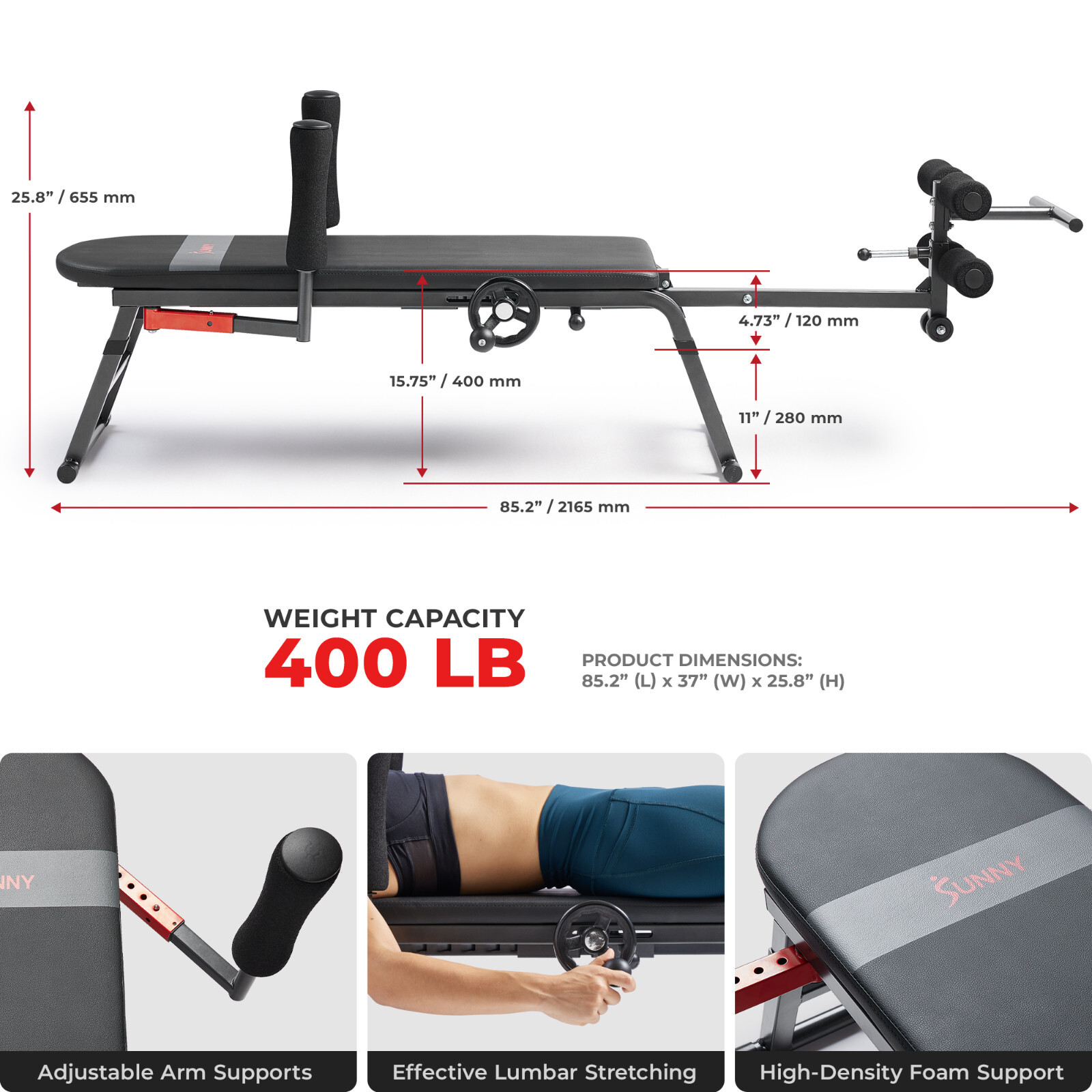 Pain Relief Decompression Table Inversion Traction Stretch Flexibility Training