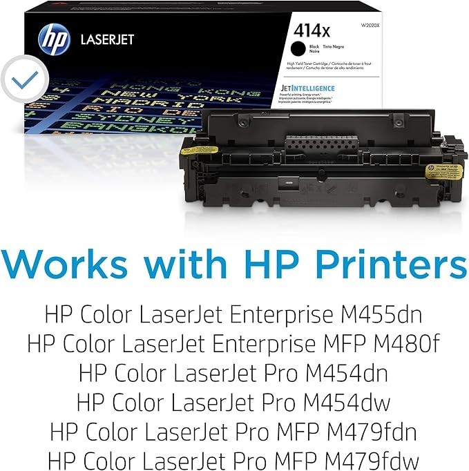 HP 414X High Yield Toner Set Black Cyan Magenta Yellow Genuine OEM W2020X-23X