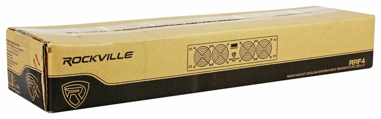 Rockville RRF4 19" Rack Mount 4 Fan Cooling System with LED Temperature Display