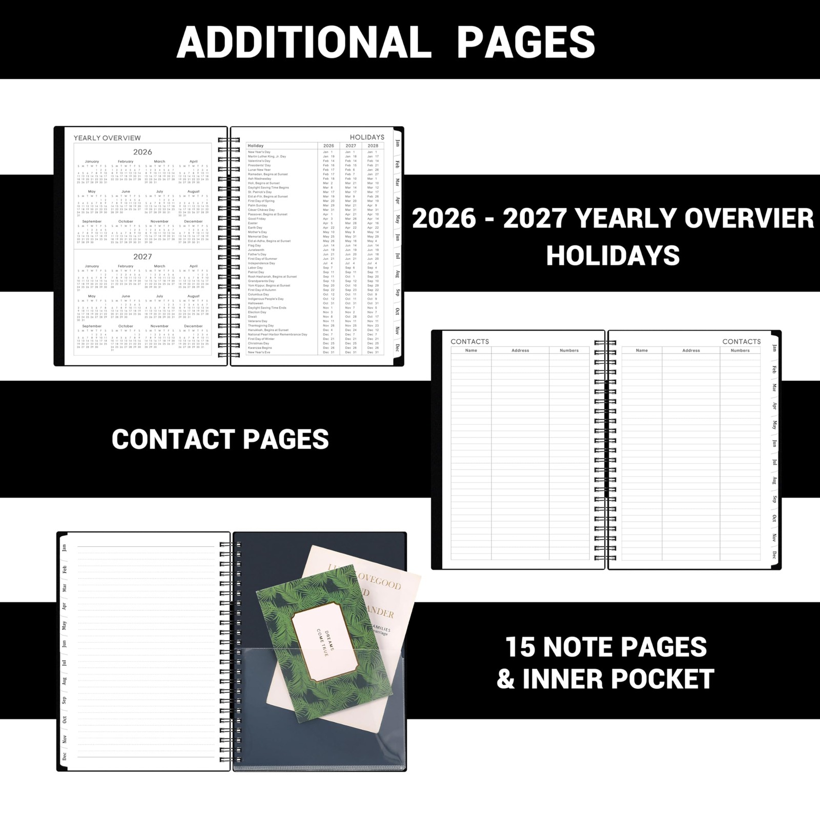 2026 Planner - Planner 2026, 2026 Planner Weekly and Monthly, Jan 2026 - Dec