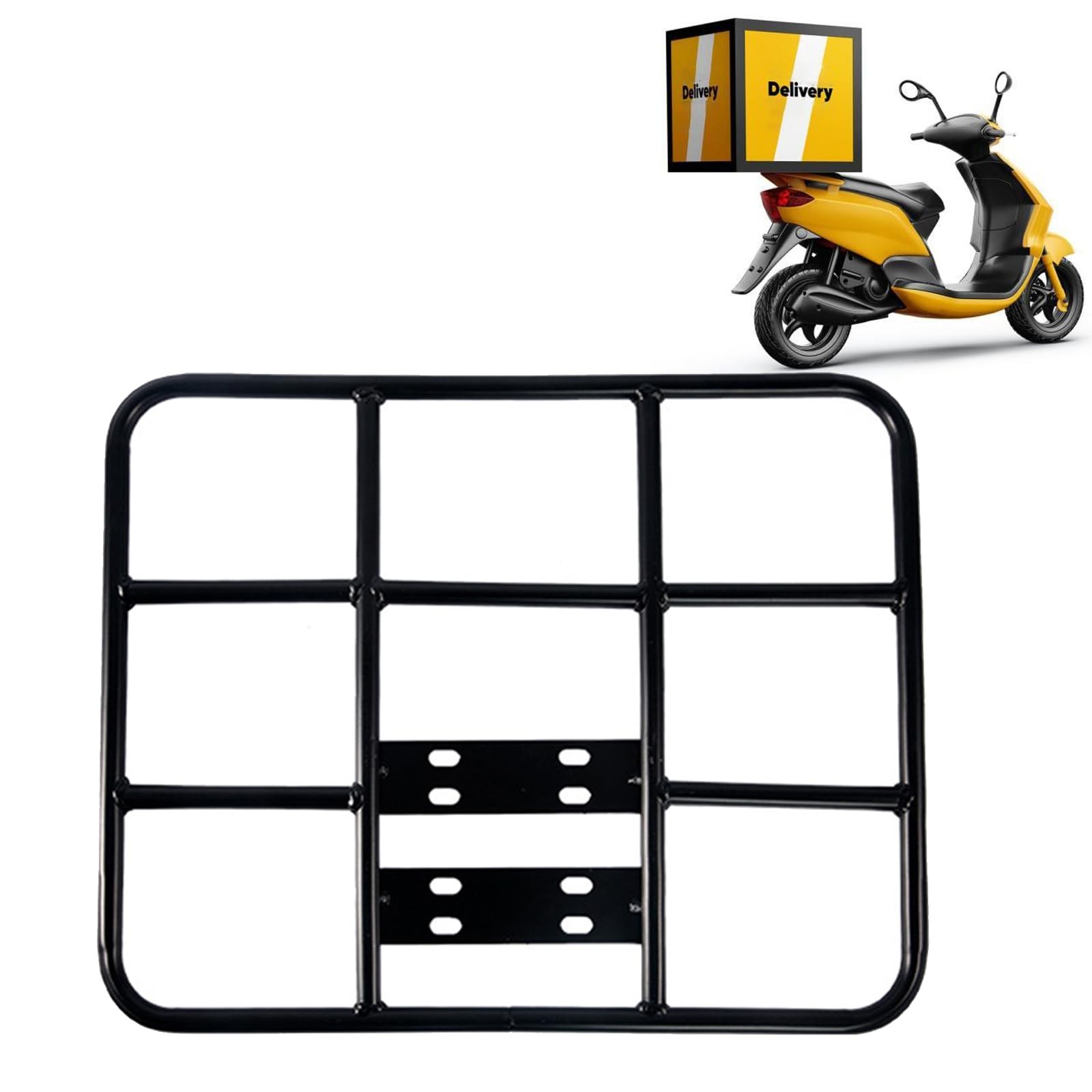 Food Delivery Box Rack Rear Grille 80kg Loading Seamless Steel Tube Universal...