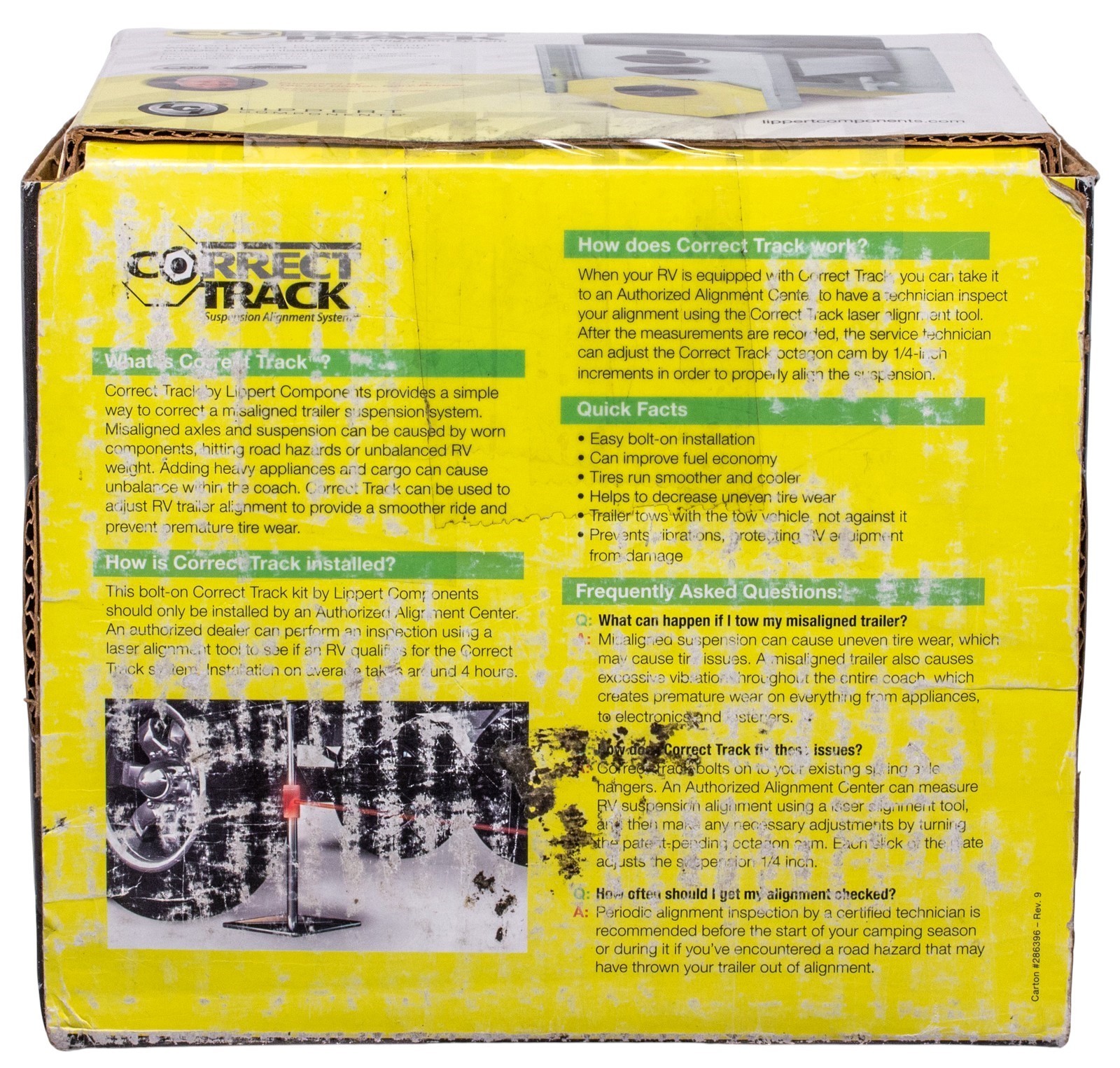 Correct Track 87220 Double Axle Alignment Kit Dual Tandem Trailer RV Camper