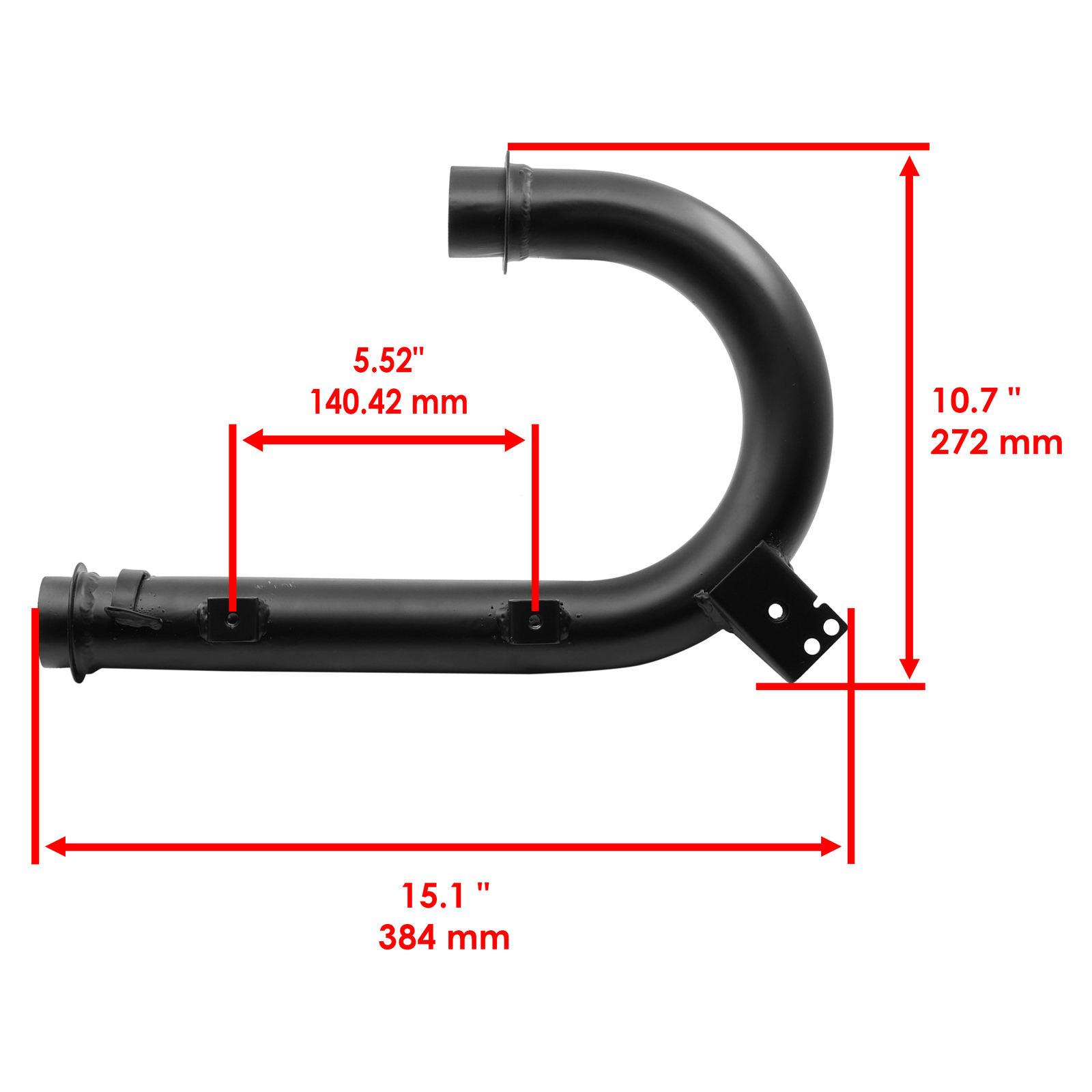 Caltric Exhaust Muffler & Pipe w/ Gasket Kit For Polaris RZR S 800 EFI 2009-2012