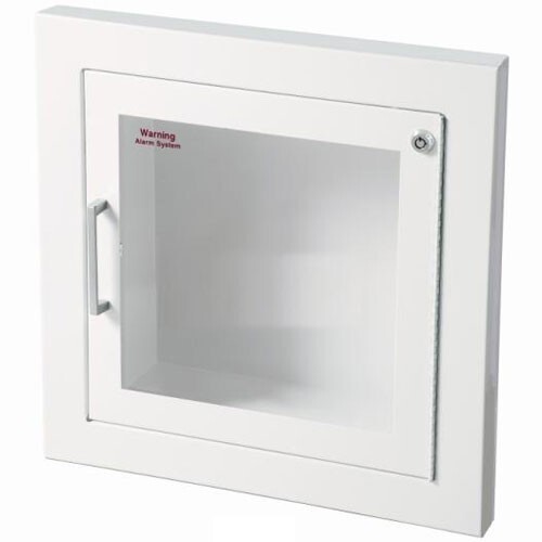 LifeStart Aluminum AED Cabinet by JL Industries 1435F12 White Recessed