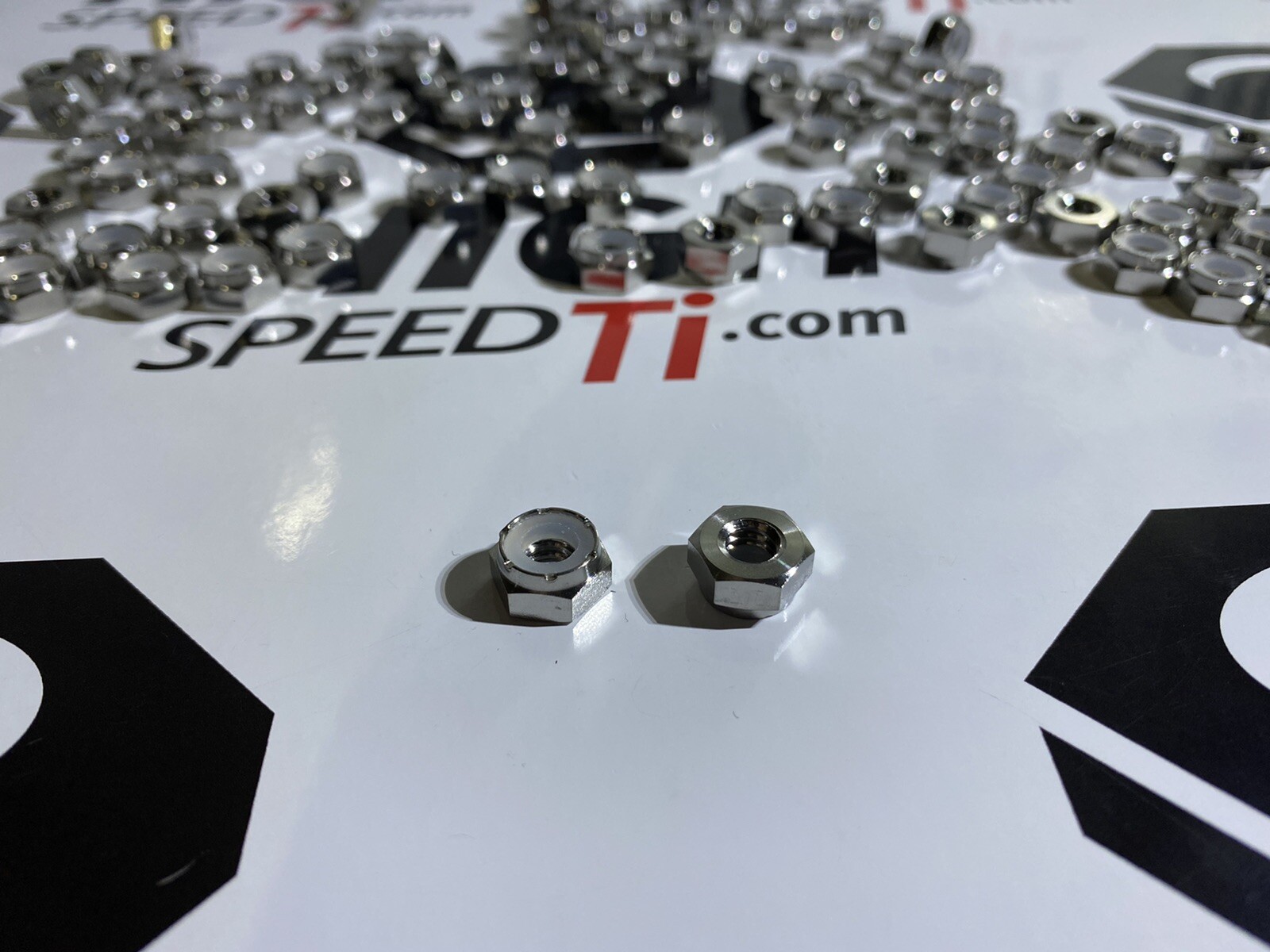 1/4-28 Titanium Nylock Half Nut Sprint Car Midget Micro Qty:1 Lightweight Ti