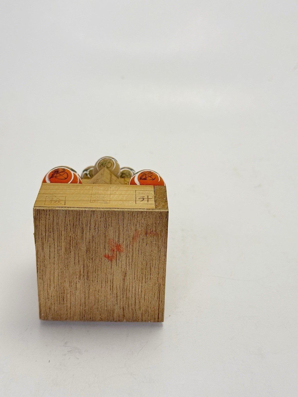 Japan Vtg Odawara Souvenir Daruma 4" Folk Art Miniature Doll Handcraft