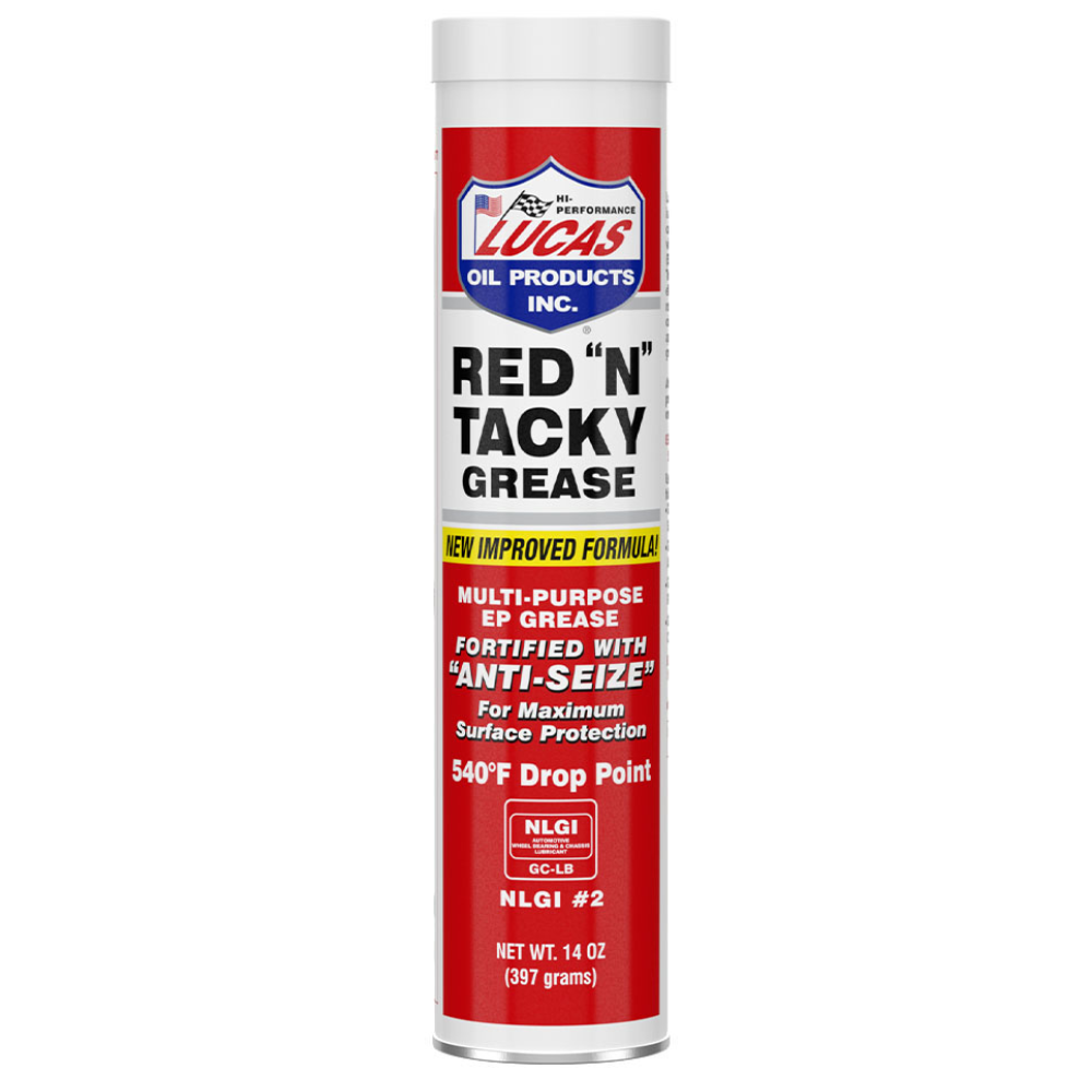 Lucas Oil 10005-30 Red "N" Tacky Grease 14-ounce 540°F Drop Point (Pack of 10)