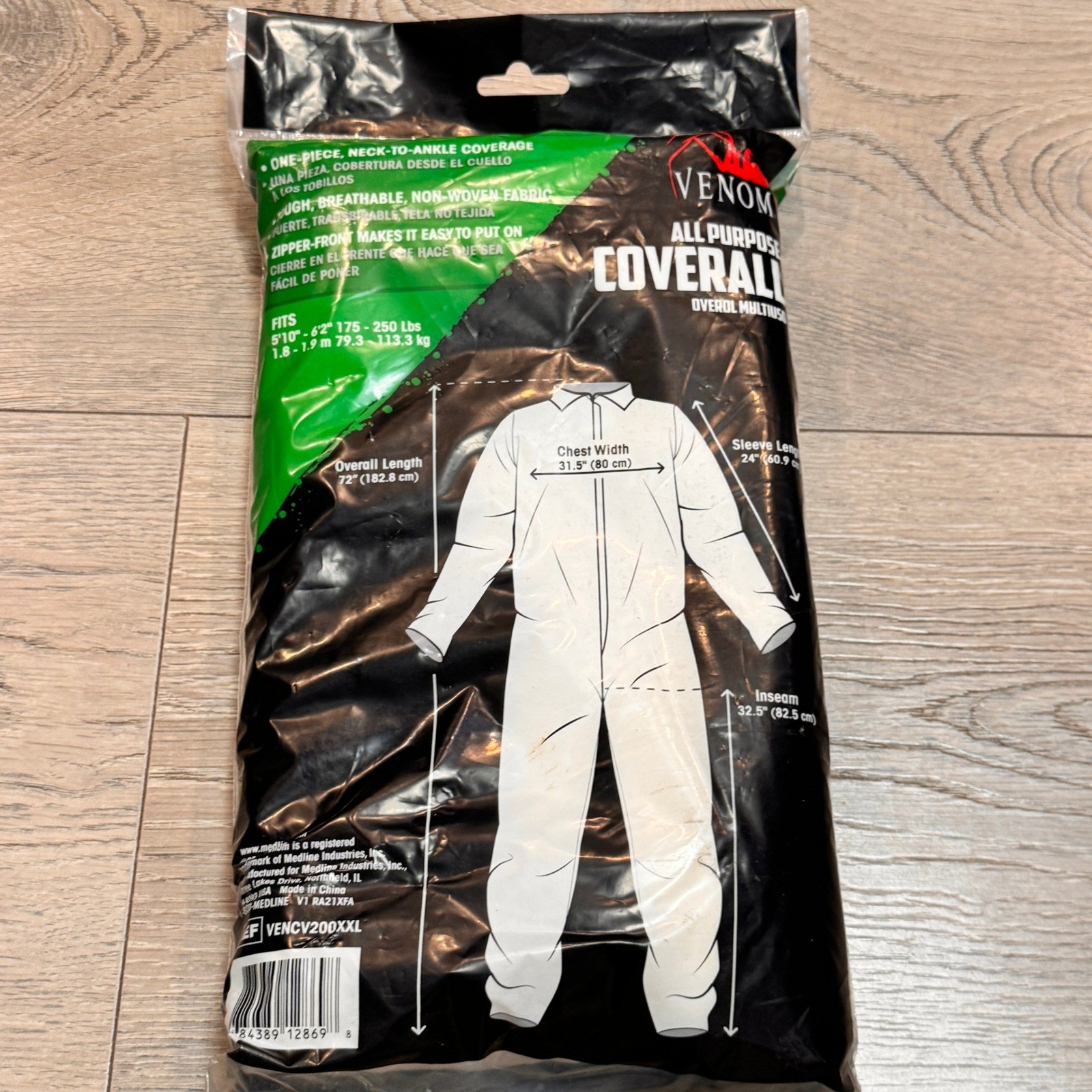 Venom All Purpose Disposable Coverall XXL Tough Paint Dust Cleaning