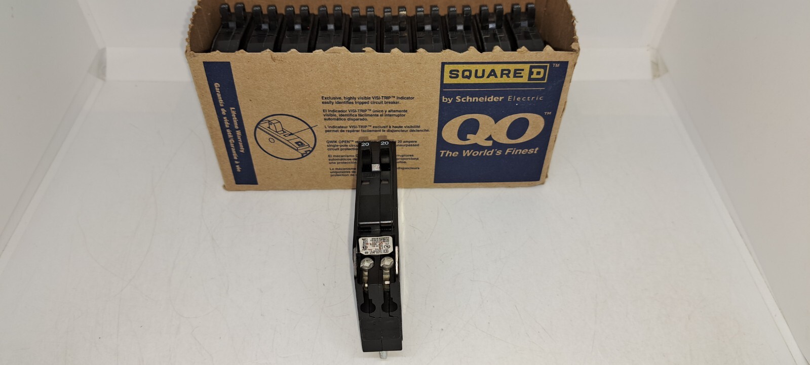 Square D QOT2020 2-20 Amp 120/240V Single Pole Tandem Circuit Breaker QO2020 NEW