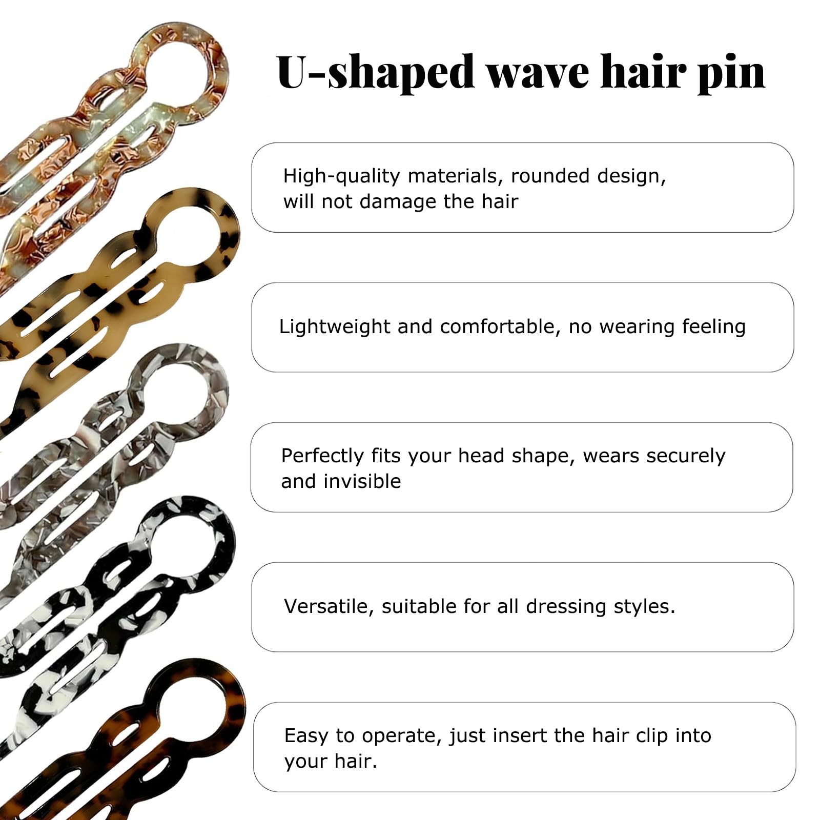 3PCS Lialys Hair Pin, Prestige Hair Pin, Elegant Hair Clips for Women, French...