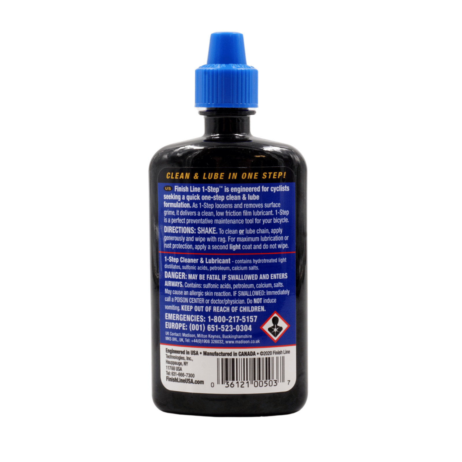 Finish Line 1-Step Cleaner and Lubricant for Bike Chains 4oz Fast and Easy