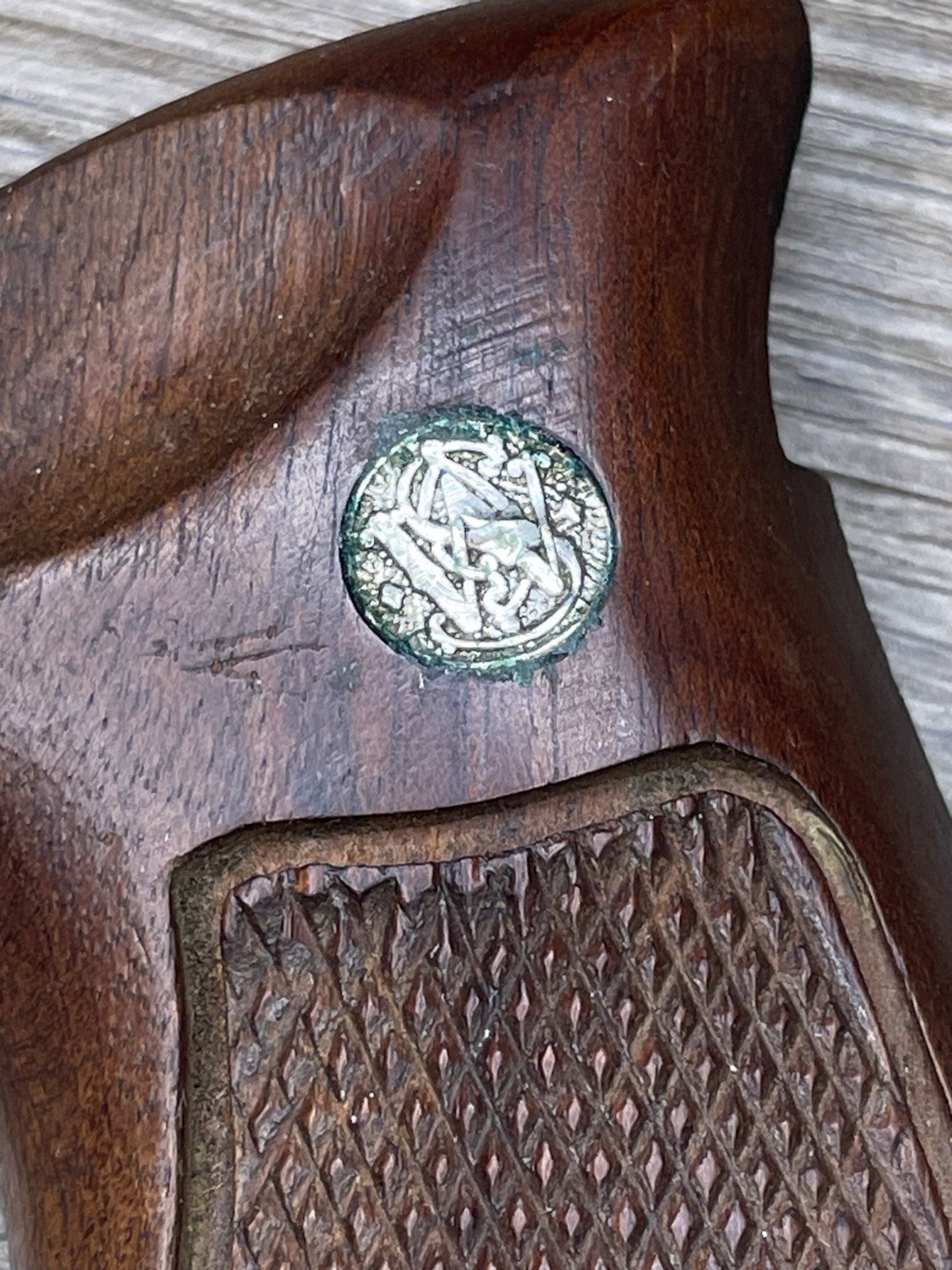 Vtg Smith & Wesson Early N Frame Square Butt Diamond Target Factory Grip