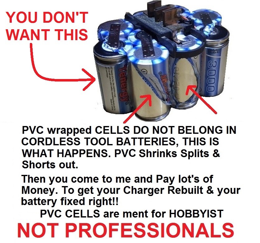 SNAP ON Ctb3185 18v HIGH QUALITY BATTERY RE-BUILDERS SERVICE