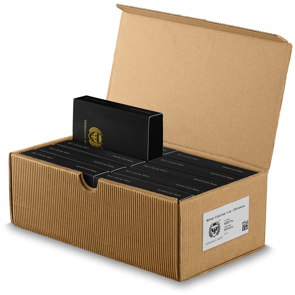 1 oz Germania Mint Cast Silver Bar (New)