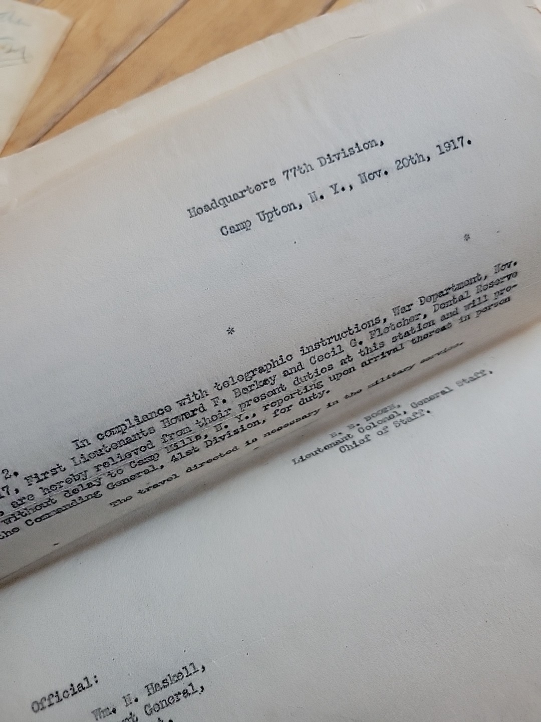 WWI Cecil Fletcher Dentist Archive AEF Photos Documents France WW1 1st Depot