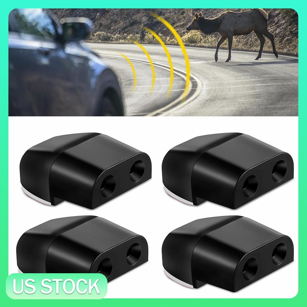 4PCS Deer Whistles For Car Deer Warning Devices Vehicles Horn Save Whistle Black