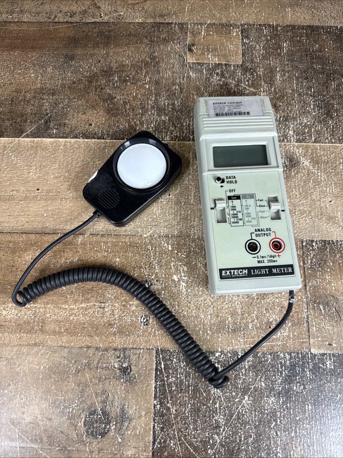 Extech 401025 Light Meter Digital Foot Candle Handheld Lux Fc Analog with Bag