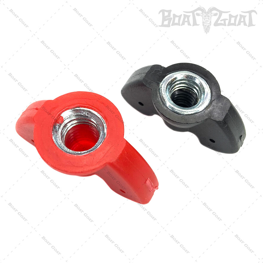 Minn Kota Power Center Wing Nuts - Red & Black - Battery Box - 2993150