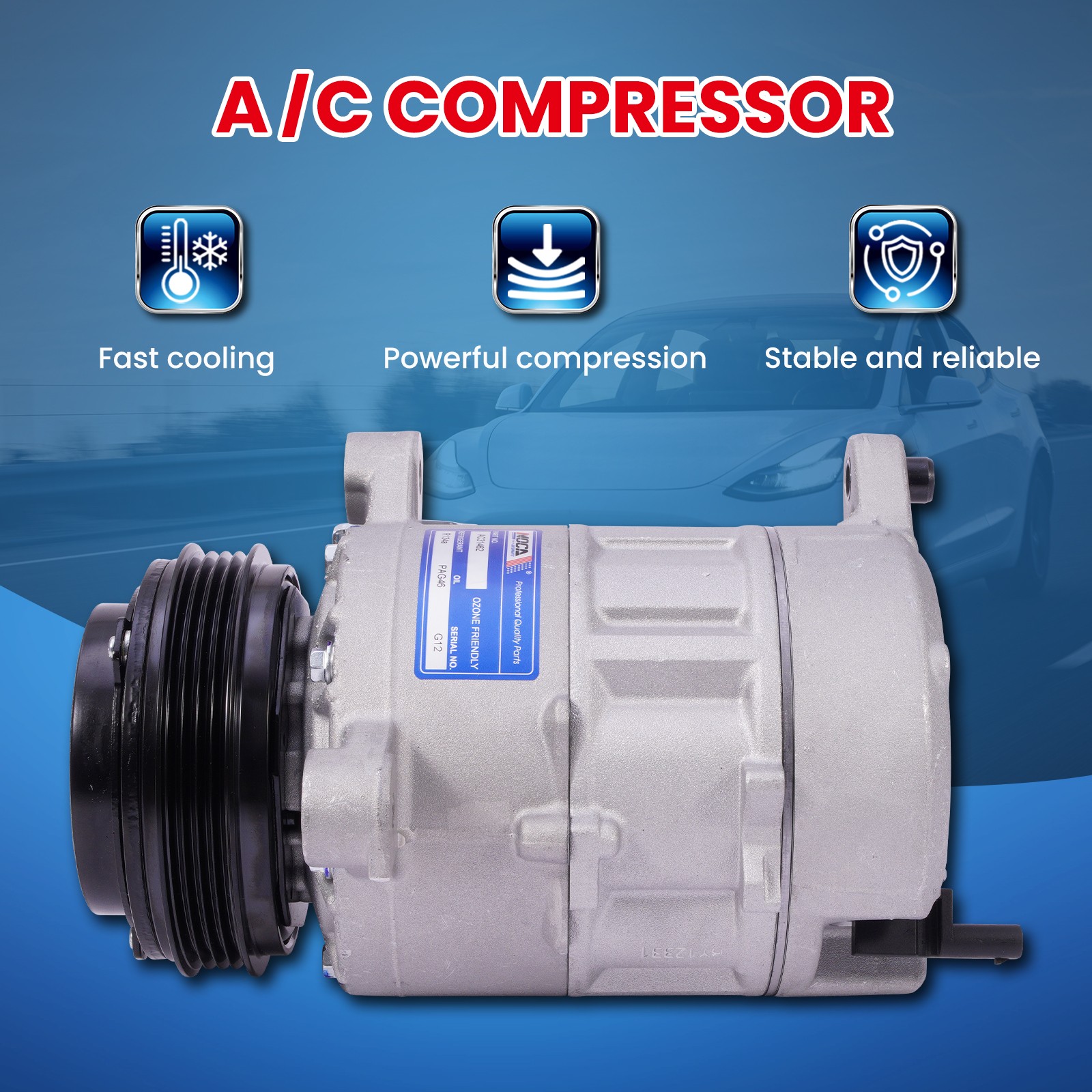 A/C Compressor for Cadillac Escalade Chevrolet Silverado GMC Sierra Yukon