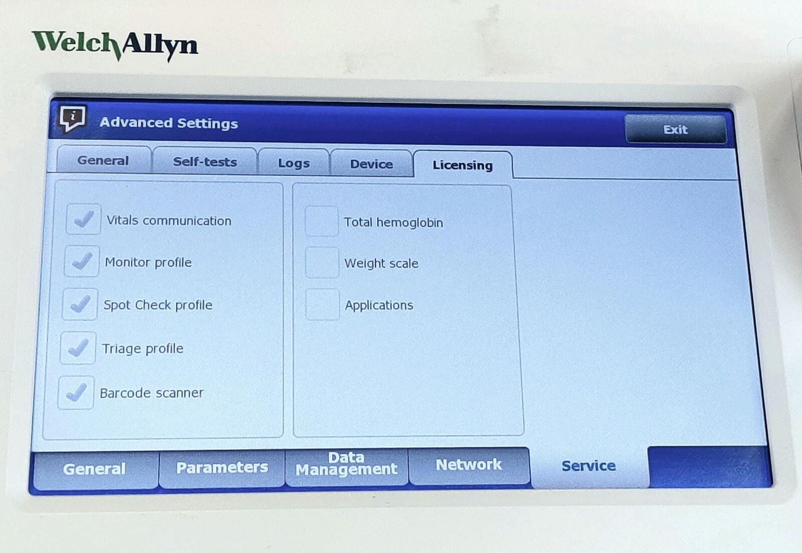 Welch Allyn Connex Vital Signs Monitor 6000 65MTXX, Masimo SpO2, WIFI EMR