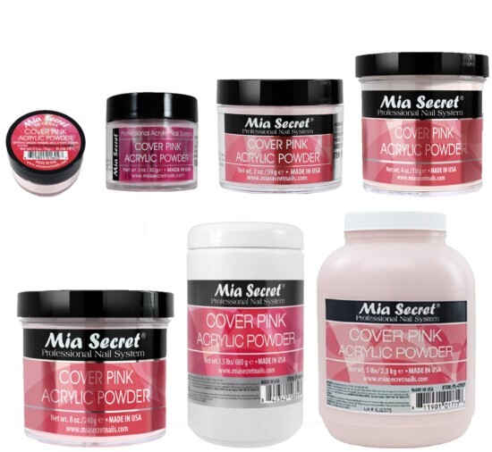 Mia Secret Cover PINK Acrylic Powder 0.5 oz /1 oz /2 oz 4 oz/ 8 oz-Choose Size
