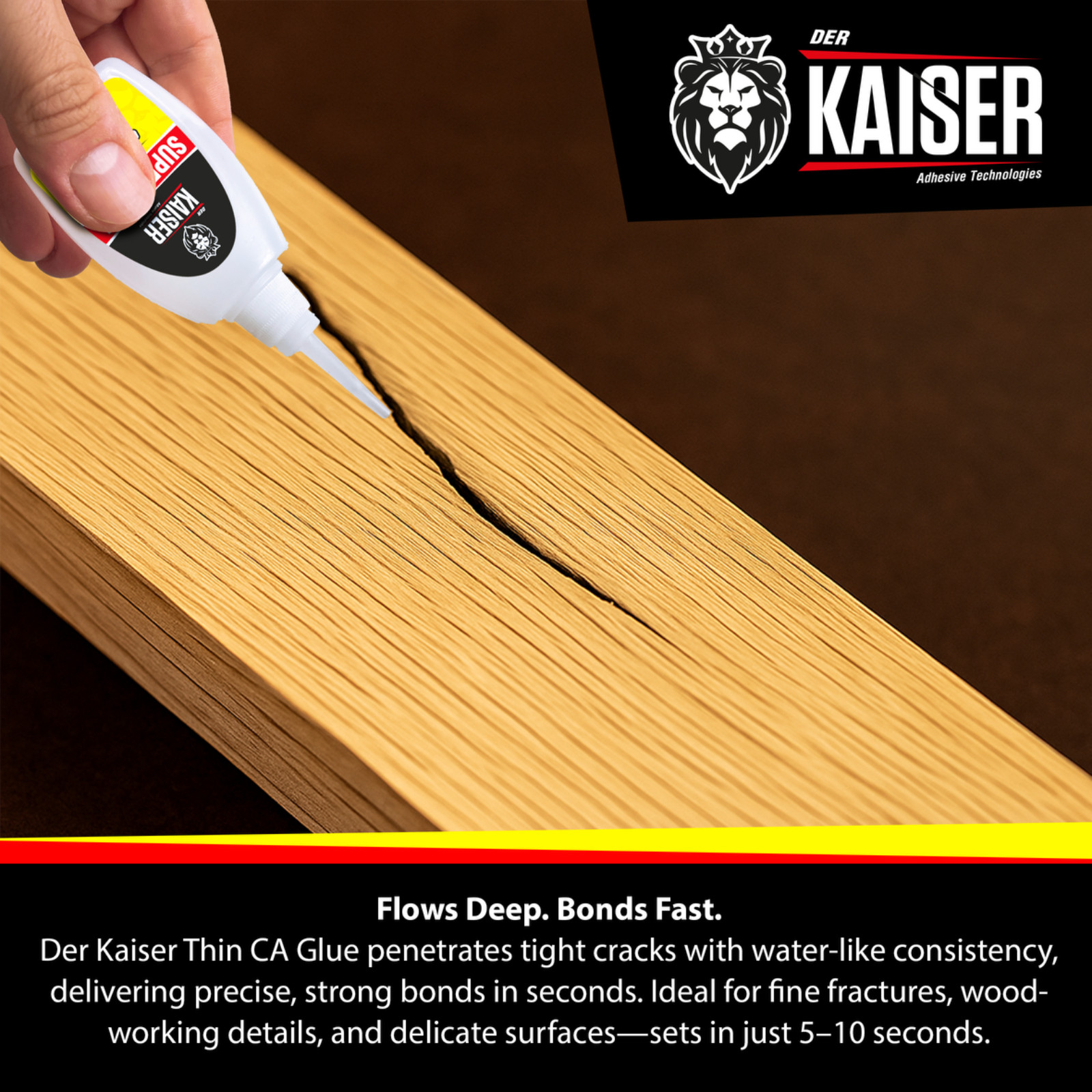 Der Kaiser Thin Cyanoacrylate (CA) Super Glue 4oz