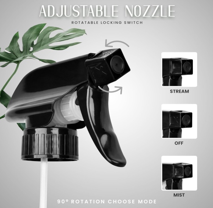 3 PACK! 16oz Glass Spray Bottle with Silicone Sleeve, Refillable Cleaning Plants