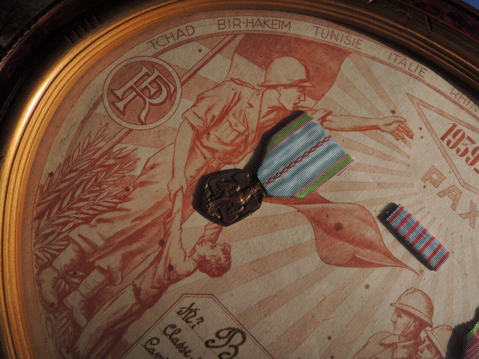 French commemorative certificate contraction camp Stalag VIII A 1939-45 military