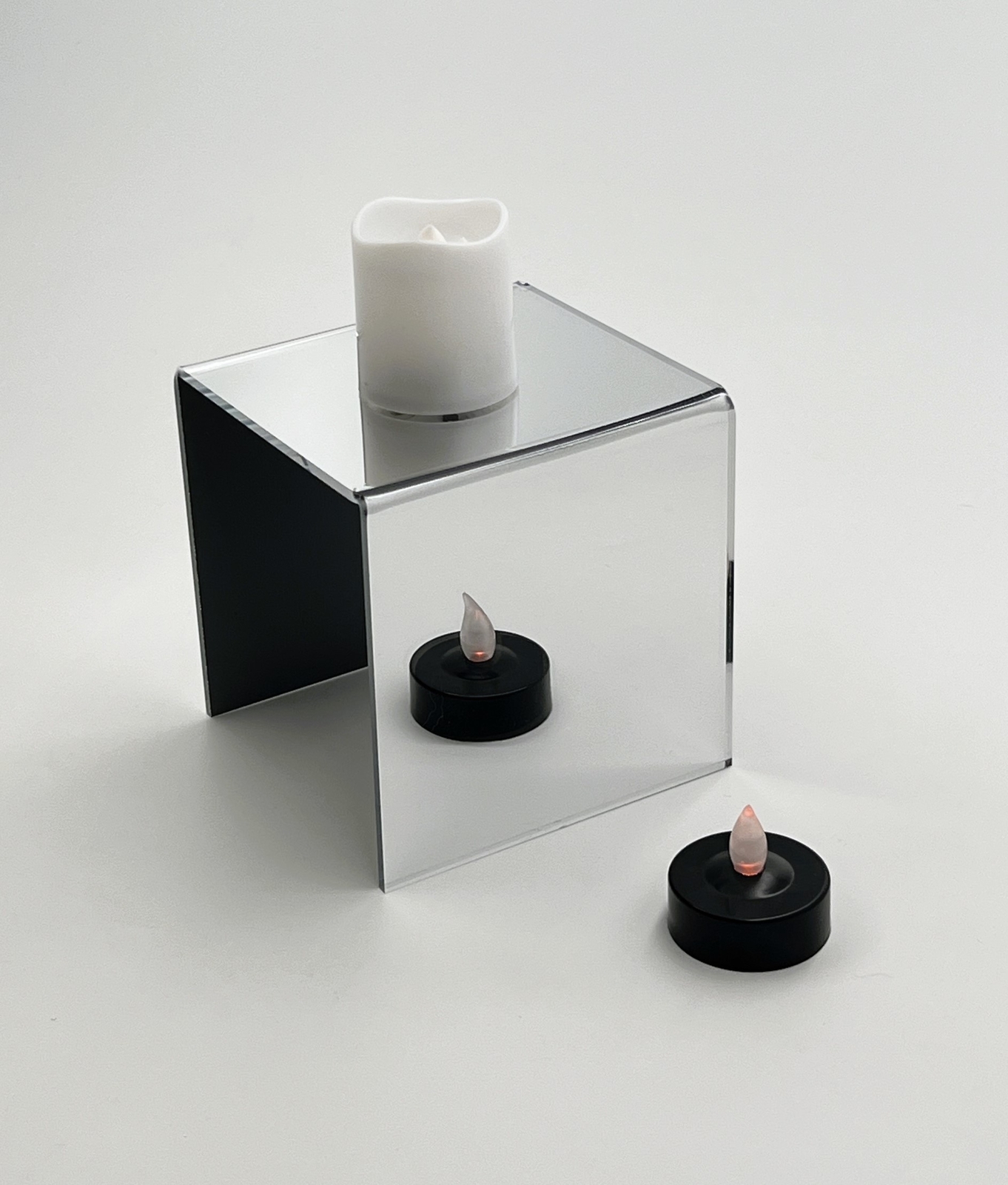 T'z Tagz Any 6-Inch-Deep Mirror Acrylic Riser Display Stands 2 Pack