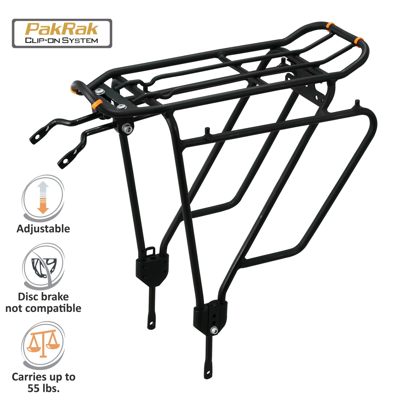 Ibera Bike Rear Touring Rack Non-Disc Brake Mount MTB Luggage Carrier 26"-29"