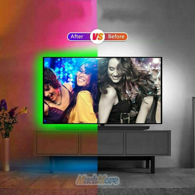 65.6FT RGB Led Strip Lights Waterproof Flexible with 44 Keys Remote 12V US Power