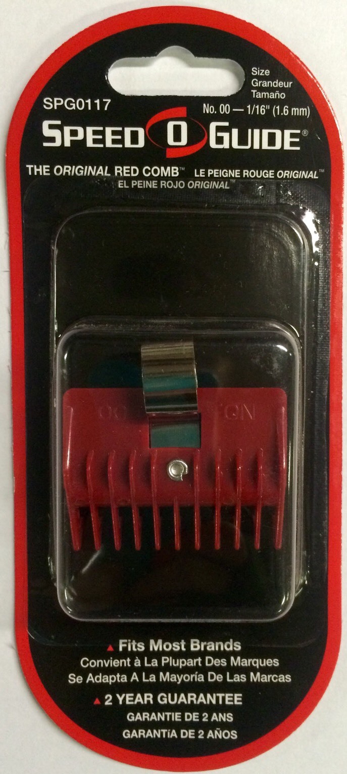 SPEED O GUIDE Set of Attachment Clipper Combs RED Set of EIGHT Combs NEW