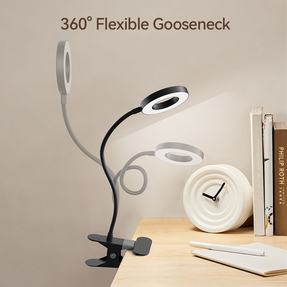 LED Desk Lamp Adjustable Swing Arm Lamp with Clamp Eye-Caring Reading Desk Light
