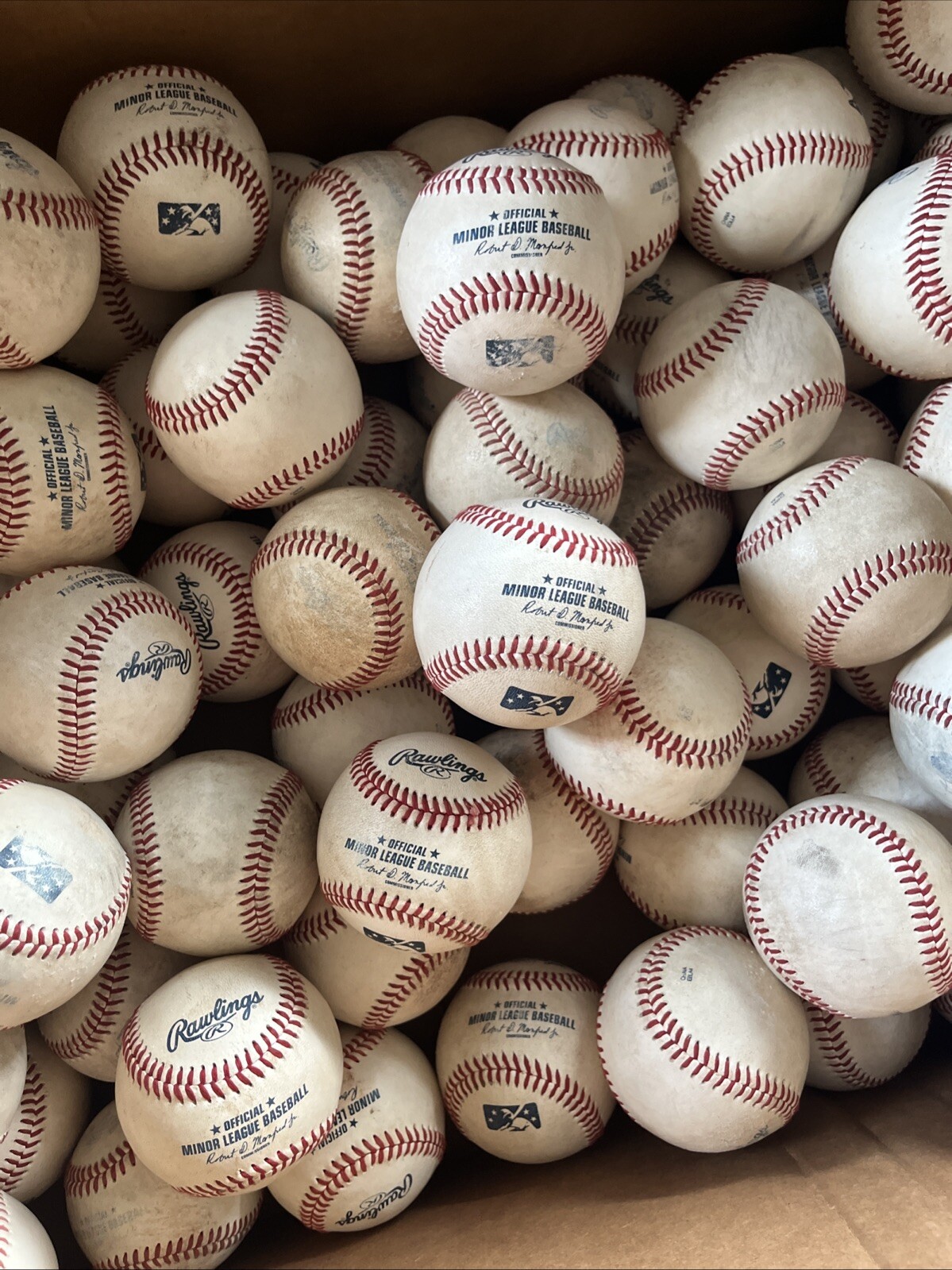 32 Rawlings Game Used Official MILB Minor League Baseballs Robert Manfred Jr.