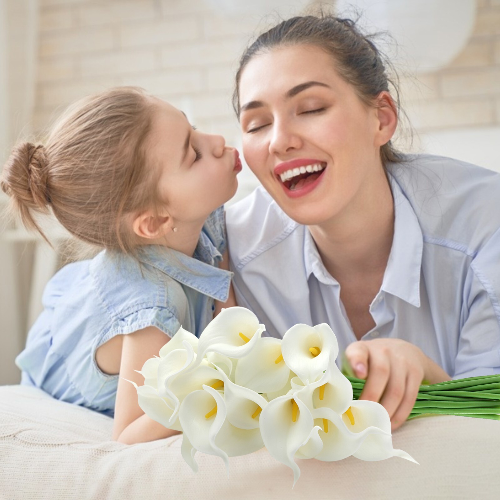 EZFLOWERY 20 Artificial Calla Lily Flowers Real Touch Latex Arrangement Bouquet