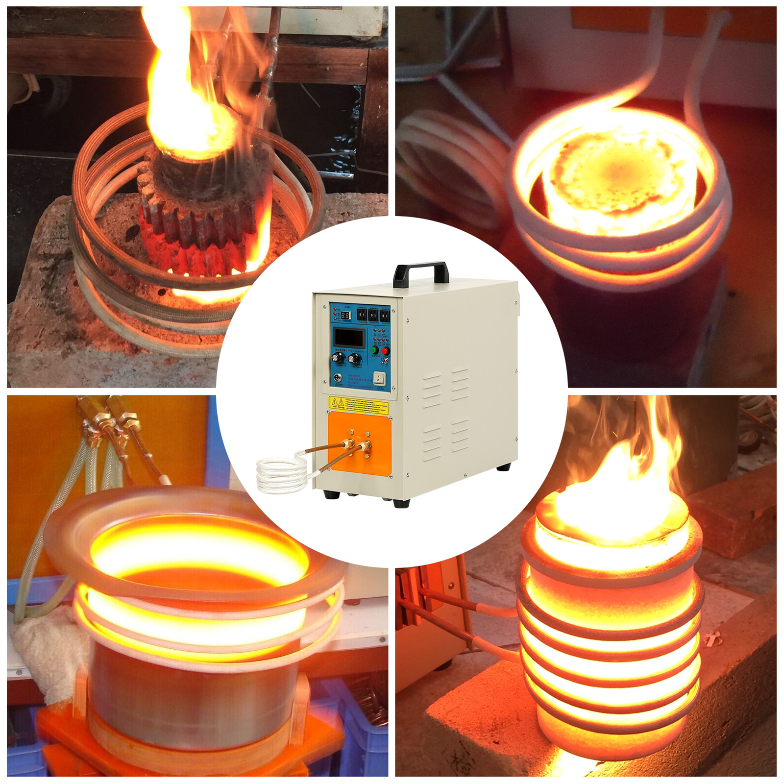 15KW High Frequency Induction Heater Furnace 30-100 KHz 220V 2200 ℃ (3992 ℉)