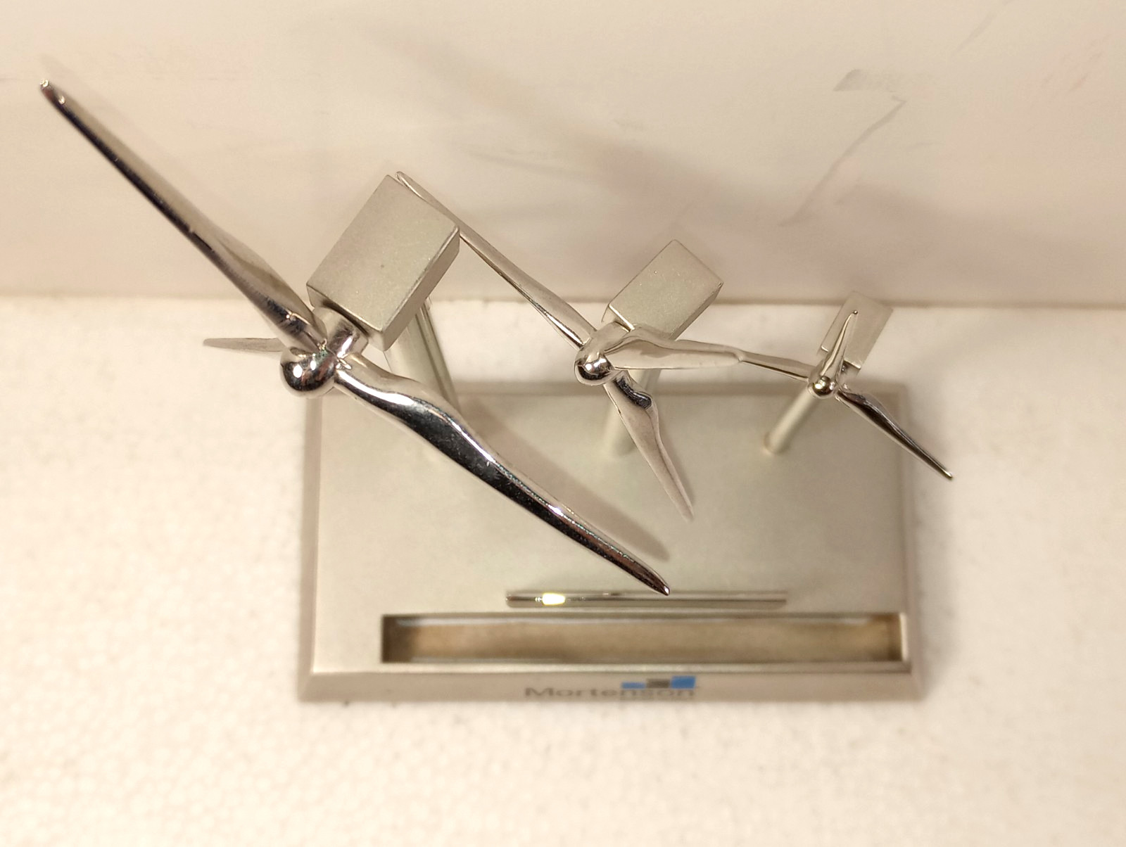 Wind Turbine Blades Business Card Desk Display Mortenson Construction