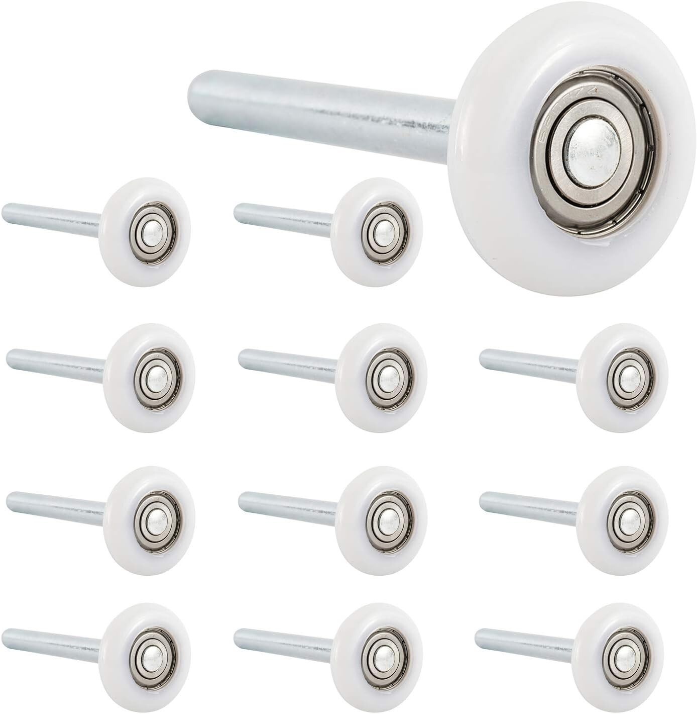 12 Quiet Garage Door Rollers Nylon Door Wheels Replacement With 6200ZZ Bearing