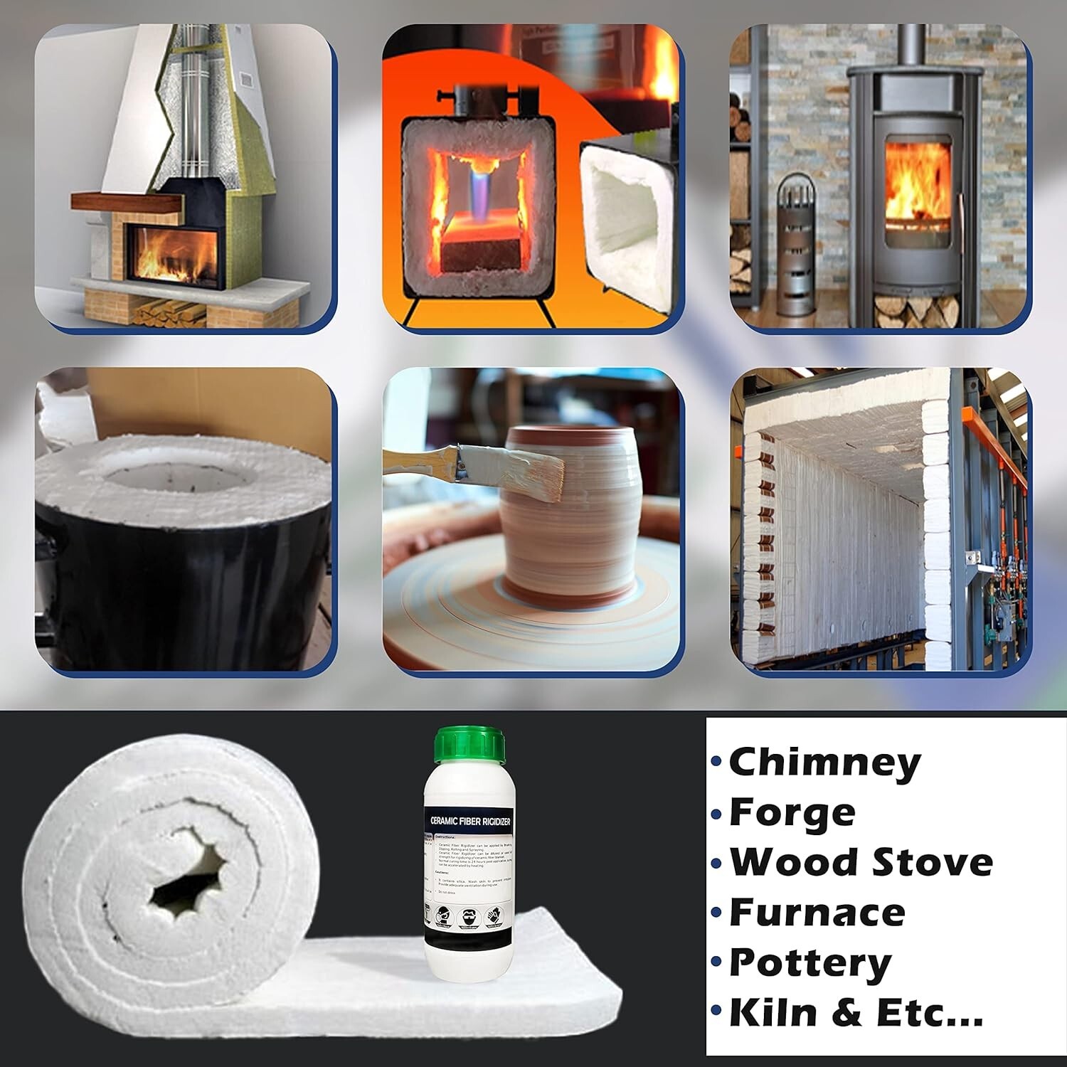 Rigidizer for Ceramic Fiber Coating - 2300F Rated - 16 Oz Rigidizer