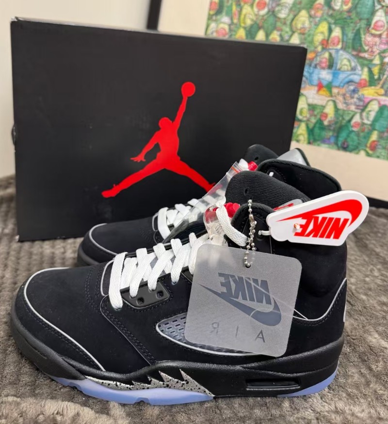 Jordan 5 Retro OG Black Metallic Reimagined High Top Men's Basketball Shoes