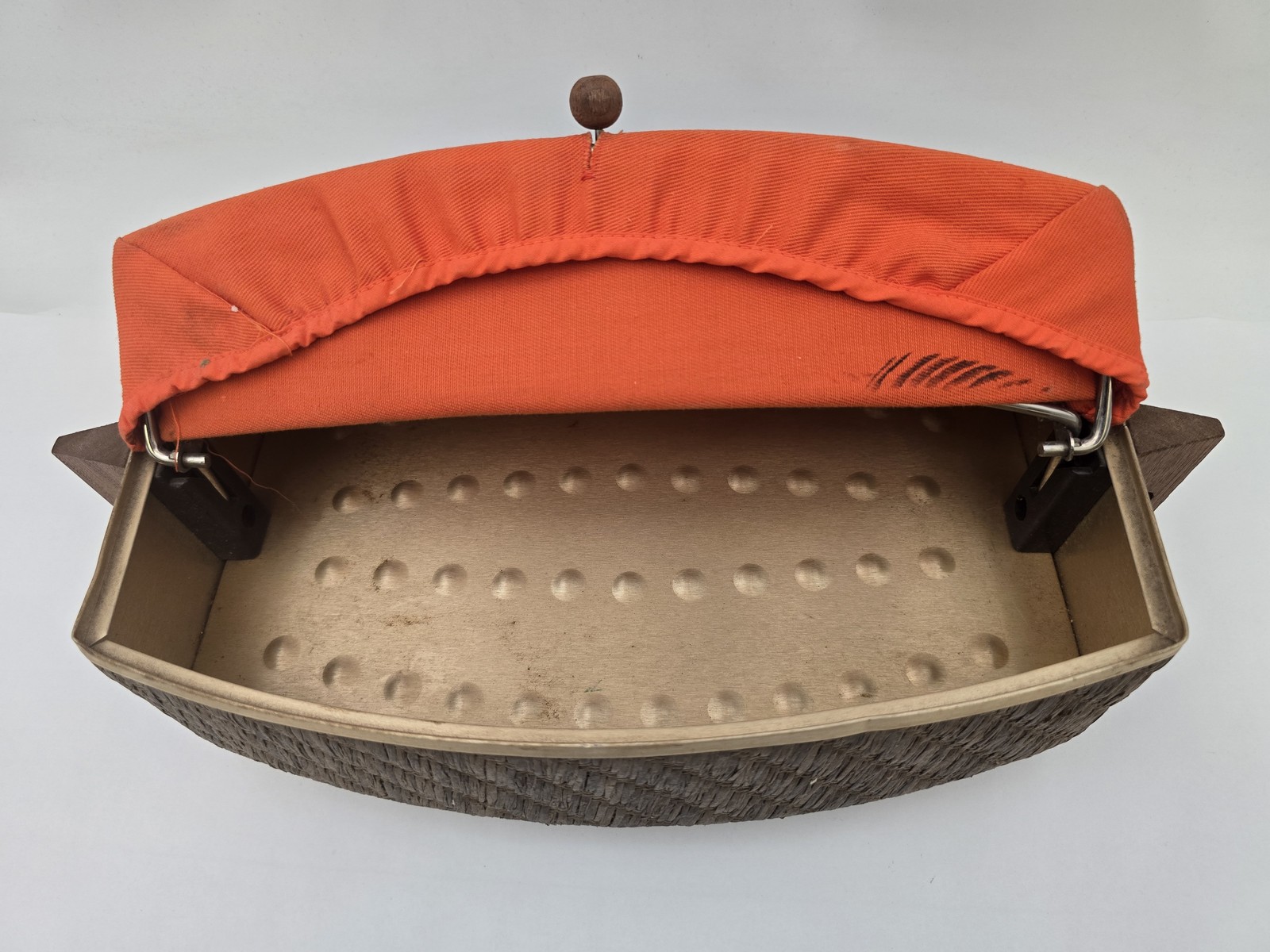 Vintage Salton Hotray WB-5 Bread Bun Warmer Orange Cover Original MCM