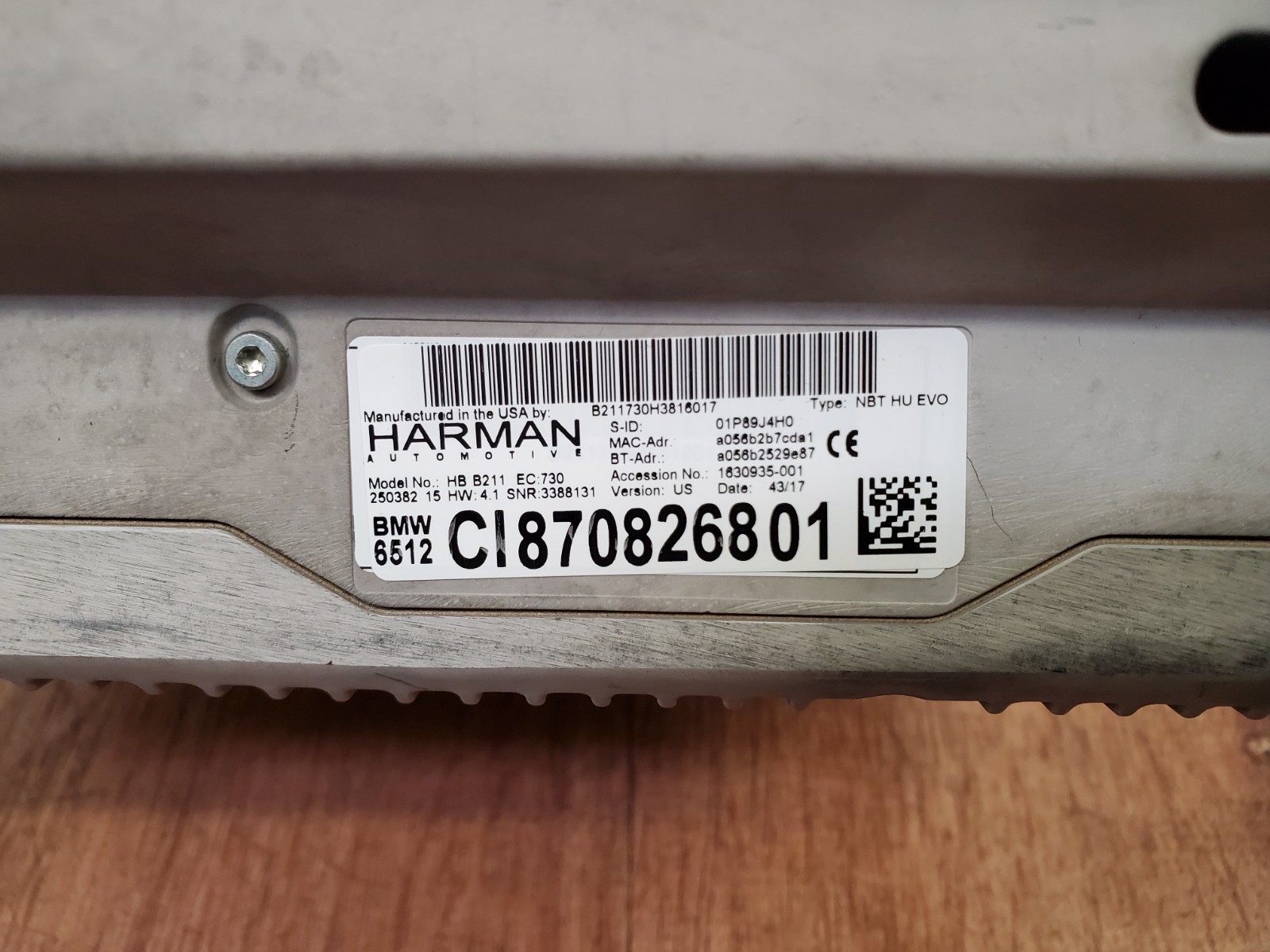 ✅ OEM BMW F22 F30 F32 F33 F87 F80 F82 NBT EVO HU Headunit Radio HARMAN HW 4.1