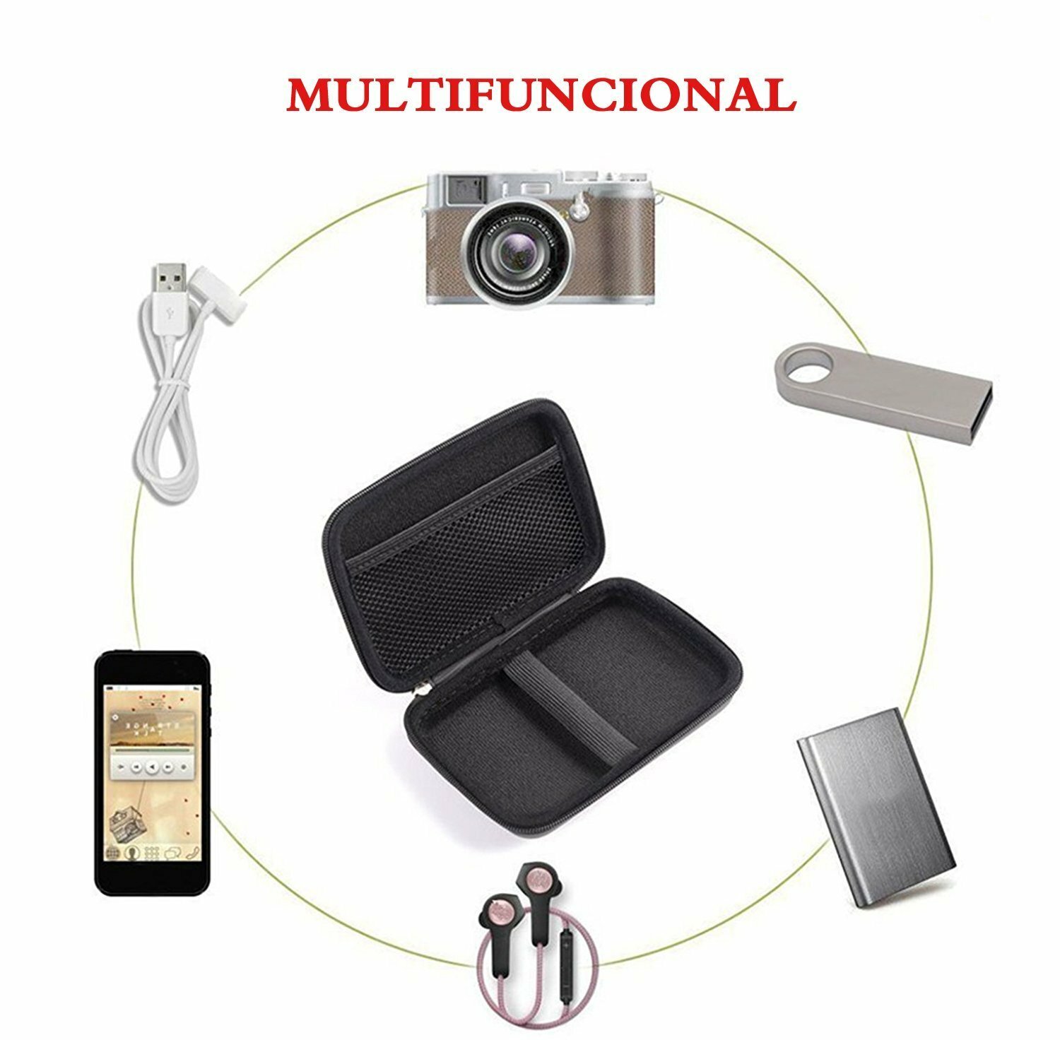 2.5" External USB Hard Drive Disk HDD Carry Case Cover Pouch Bag For Laptop PC