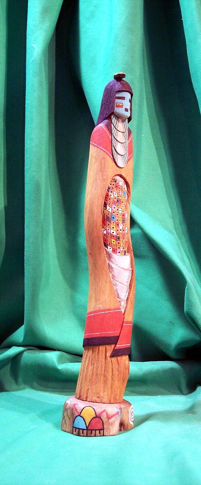 Hopi Kachina Doll - Hano Mana Kachina Sculpture by Martin Dallas - Lovely!