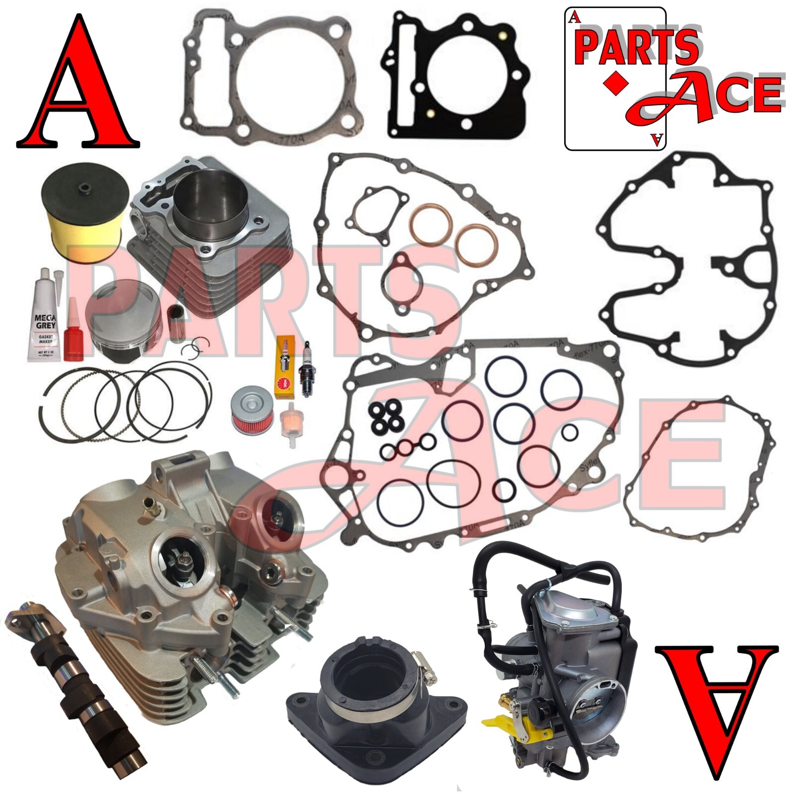 Honda Trx400ex 440cc Big Bore Cylinder Carburetor Intake Head Camshaft 99-08