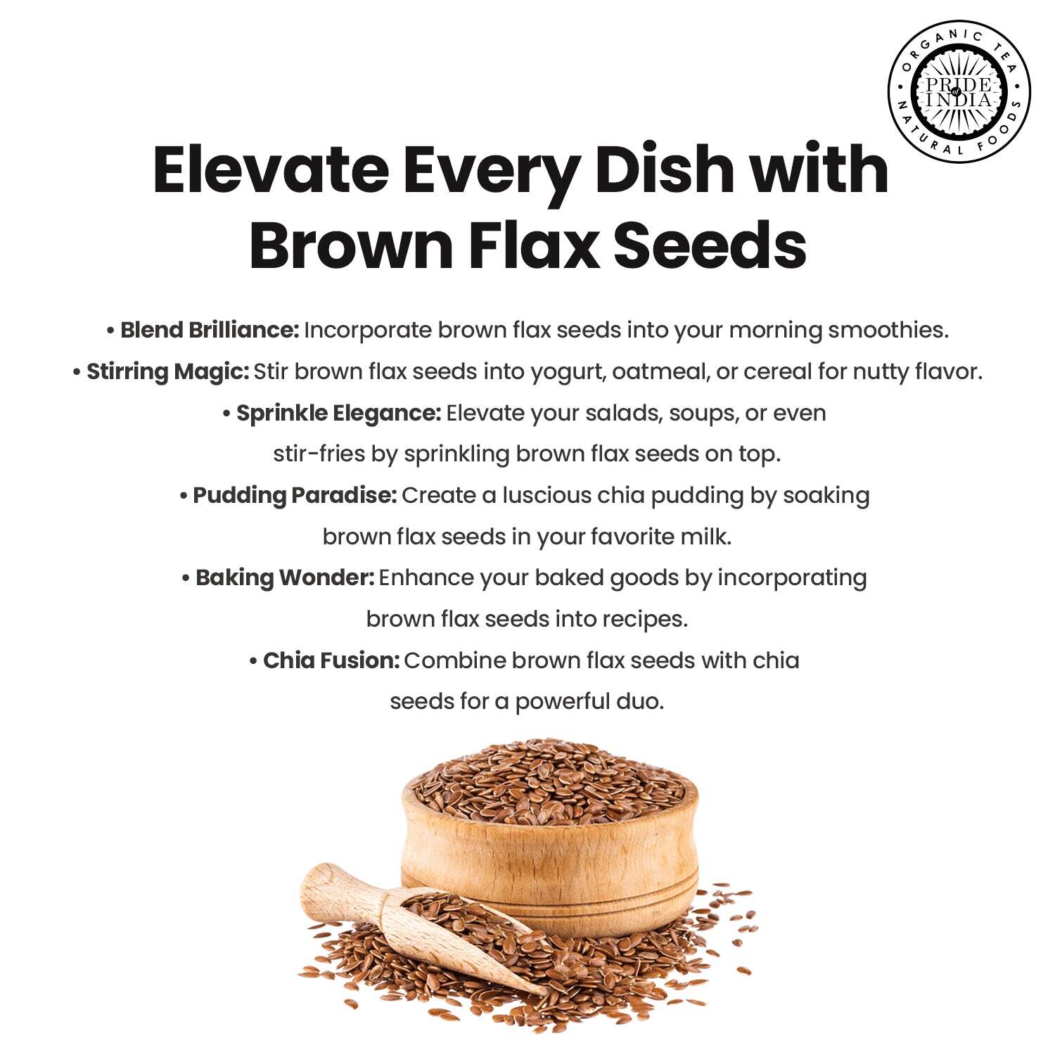 Whole Brown Flax Seeds - Omega-3 & Lignan Superfood Jar